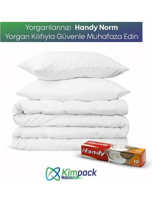 Handy Vakumsuz Şeffaf Yorgan Yastık Battaniye Nevresim Kılıfı Poşeti Torbası - 10 Adetlik 1 Kutu