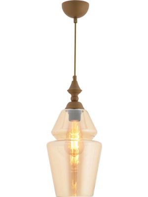 Apliqa Leila Tekli Elegant Camlı Eskitme Modern Sarkıt Avize