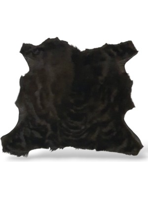 Ottoman Pouffe Hakiki Gerçek Deri Koyun Postu 65X48CM