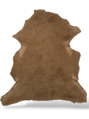 Ottoman Pouffe Hakiki Gerçek Deri Koyun Postu 64X74CM