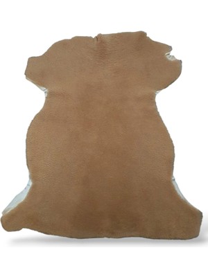 Ottoman Pouffe Hakiki Koyun Derisi Özel Ipek Serisi 83X92CM, Ipeksi Yumuşaklık ve Parlaklık, Dana Deri Posteki