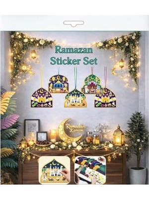 Sticker Hoş Geldin Ramazan Dekorlu Ramazan Süsü, Ramazan Süsleri, Ramazan Duvar Süsü Ramazan Dekorasyon Iftar Sahur