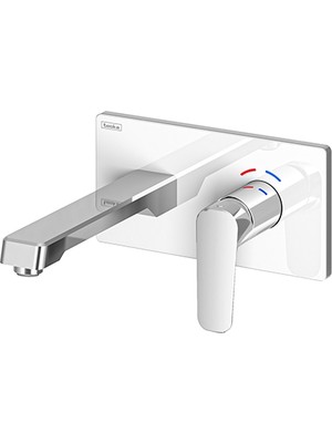 Teska Quasar Ank. Lavabo Bataryası-Krom&beyaz Cam