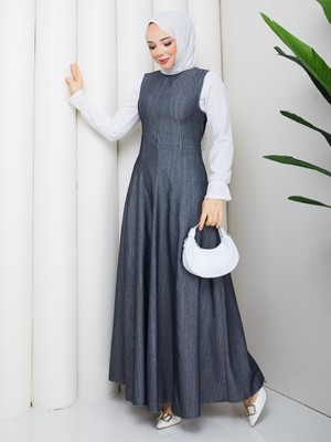 Tansel Kot Ceketi Düğmeli Jile Elbise Siyah   HNT85971