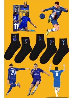 Rabona Fashion Chelsea Efsane Anlar 5'li Taraftar Çorabı