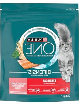 Die Grup Somonlu Kısırlaştırılmış Kuru Kedi Maması, 750 Gramlık Paketlerde Sunulmaktadır.