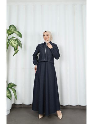 Ceketli Jile Elbise Tansel Kot Takım Lacivert  HNT8552