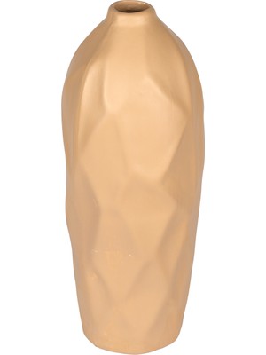 Herdekora Dekoratif Seramik Vazo Sungurlu Açık Kahve 18X46 Cm.
