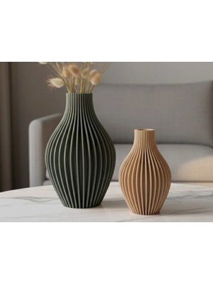 3D Baskı Modern Dekoratif Vazo – Minimalist Tasarım | Ev ve Ofis Dekorasyonu (