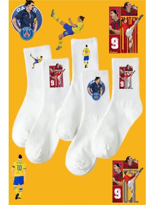 Rabona Fashion Zlatan Ibrahimović Efsane Anlar 5'li Taraftar Çorabı