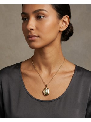 Mia Donna Jewelry Mia Donna Mineli Kapaklı Vintage Kolye