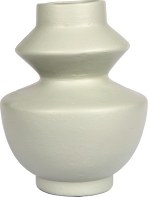 Herdekora Dekoratif Seramik Vazo Körük Mint Yeşili 22X26 Cm.