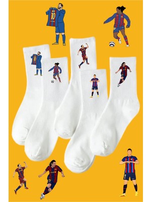 Rabona Fashion Barcelona Efsaneleri 5'li Taraftar Çorabı