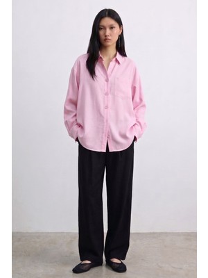 Shopping Shop Cepli Oversize Gömlek PEMBE