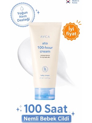 Avca 100 Saat Nem Destekli Ultra Nemlendirici Atopi Bebek Kremi - Ato 100 Hour Ultra Moisturizing Baby Cream 200 ml