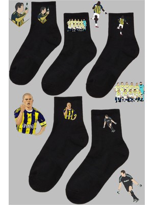 Rabona Fashion Kanarya Ruhu 5'li Taraftar Çorabı