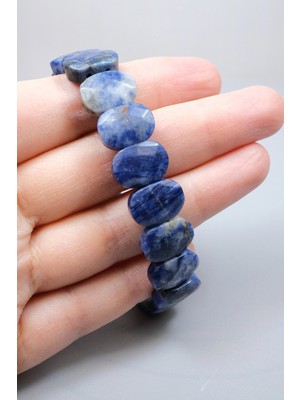 Healcrystal Zihnin Dingin Mavisi: Parlak Faset Kesim Sodalit Doğal Taş Bileklik