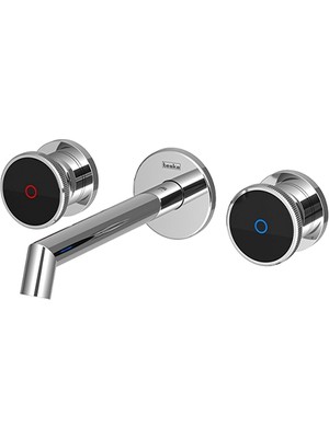 Teska Grande Shine Ank. Lavabo Bataryası-Krom&siyah Cam