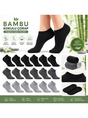 Sihirli Dantel 4 Mevsim Bay Kokulu Bambu Patik Çorap