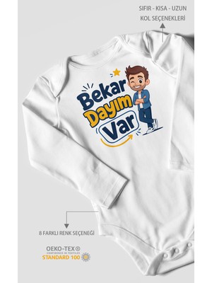 Morivo Kids Bekar Dayım Var! Uzun Kollu Çıtçıtlı Bebek Body