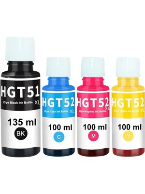135 ML/100 ml Hp Ink Tank Wireless 415 Yazıcı Uyumlu GT51XL-GT52XL Muadil Mürekkep