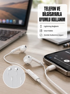 sbodurhome Yüksek Ses Kaliteli Mikrofonlu Kablolu Kulak Içi Kulaklık Yeni Nesil