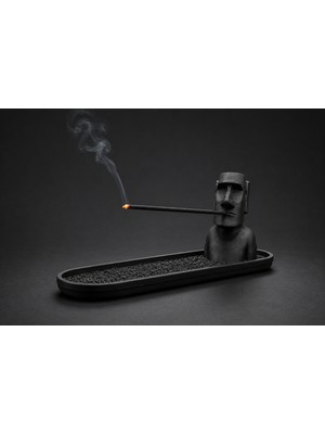 Dns 3D Moai Tasarım Dekoratif Tütsülük ve Kül Tutucu Tepsi