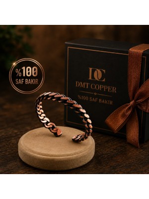 Dmt Copper Home Kalın %100 El Yapımı Bakır Bileklik,doğal Antibakteriyel Bakır Bileklik, Sağlık Dostu Şık Tasarım