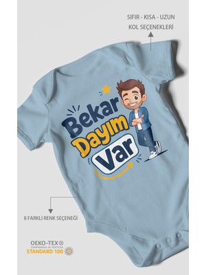 Morivo Kids Bekar Dayım Var! Kısa Kollu Bebek Body %100 Pamuk