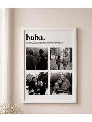 Moonpiece Collection Kişiye Özel Baba Tablo Kişiselleştirilebilir Hediye