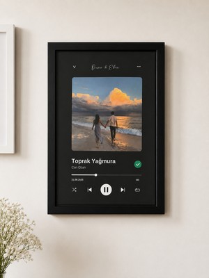 Moonpiece Collection Kişiye Özel Spotify Tablo Kişiselleştirilebilir Hediye Sevgili Arkadaş