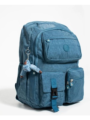 571 Collections Çanta Ultra Hafif Çok Cepli Su Geçirmez Sırt Çantası Unisex Mavi (Model: 571-1K)