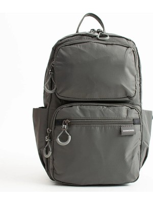 Sanmorris Unisex Suya Dayanıklı Paraşüt Kumaş 5 Bölmeli Laptop Bölmeli Seyahat ve Okul Çantası Sargı