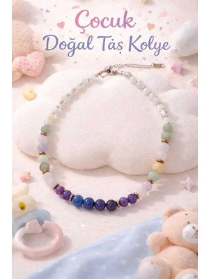 Sakinleştirici Etkili Bebek ve Çocuk Doğal Taş Kolye Karma Doğal Taşlar