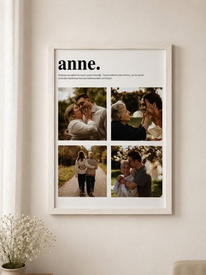 Moonpiece Collection Kişiye Özel Anne Tablo Kişiselleştirilebilir Hediye