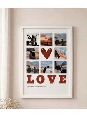 Moonpiece Collection Kişiye Özel Love Tablo Kişiselleştirilebilir Hediye Sevgili Arkadaş