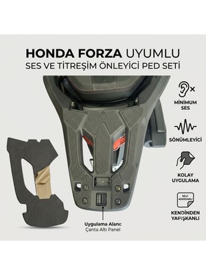 Nativu Honda Forza 250 Arka Çanta Altı Titreşim Önleyici Ses Kesici Mat - Portbagaj Pedi