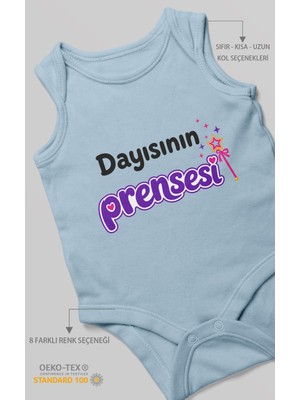 Morivo Kids Dayısının Prensesi Sıfır Kol Bebek Zıbını %100 Pamuk