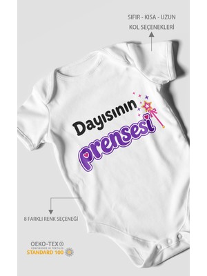 Morivo Kids Dayısının Prensesi Kısa Kollu Bebek Body %100 Pamuk