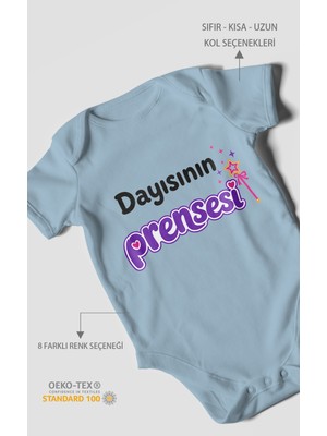 Morivo Kids Dayısının Prensesi Kısa Kollu Bebek Body %100 Pamuk