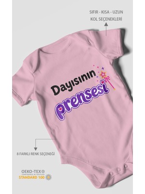 Morivo Kids Dayısının Prensesi Kısa Kollu Bebek Body %100 Pamuk