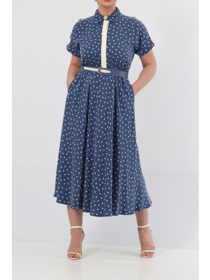 Garnili Puan Tencel Elbise EL-4257-B