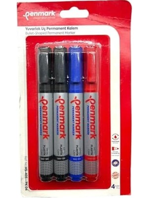 Fantastik Store Penmark Permanent Marker Yuvarlak Uç 4'lü Blister