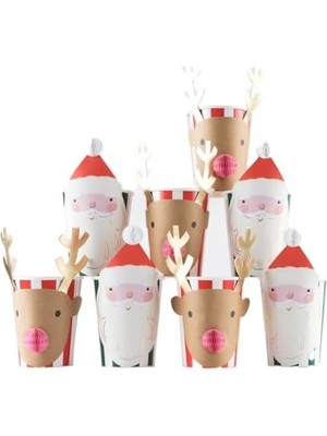 Fantastik Store - Christmas Honeycomb Cups - Yeni Yıl Bardak (8'li)