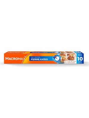 Fantastik Store Macro Max Hazır Kesilmiş Pişirme Kağıdı 10 Adet, Standart Fırın Tepsisi Boyutu (42X37 Cm)