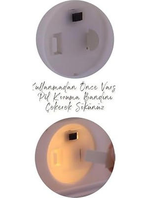 Fantastik Store 3 Adet LED Mum Kristal Tip Pil Dahil Ledli Dumansız Alev Yapay Dekoratif Mum Dekor Işığı Şeffaf P288