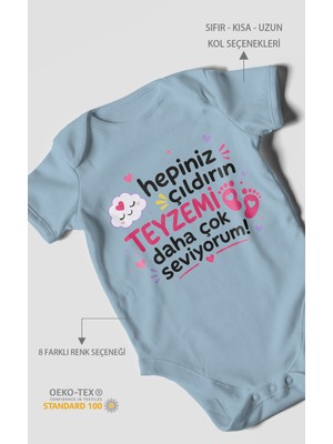 Morivo Kids Teyzeye Özel Kısa Kollu Bebek Body %100 Pamuk
