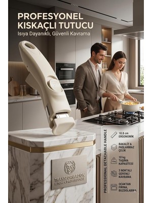 Fantastik Store Profesyonel Tencere Kulpu, 10KG Taşıyan Tak-Çıkar Güvenli Tava Sapı 722197