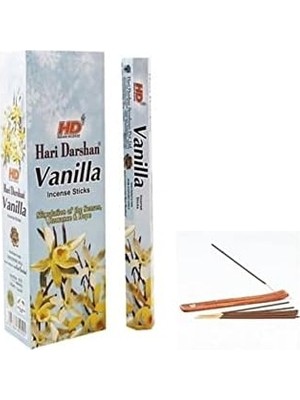 Fantastik Store Hari Darshan 20 Adet Tütsü Farklı Aromalar + 1 Adet Işlemeli Tütsü Kayık Hediye (Vanilla)