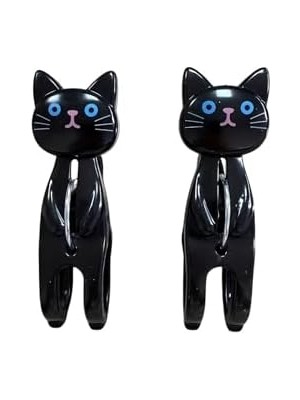 Fantastik Store 2 Adet Siyah Kedi Plaj Havlu Mandal Klipsi – Güçlü Tutuş ve Eğlenceli Tasarım